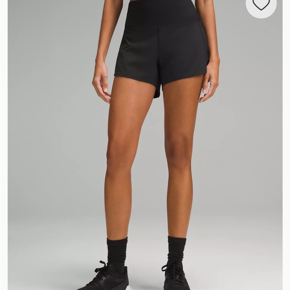 Lululemon Speed Up High-Rise Lined Short, Black, 4” length, Size 6 - like New!